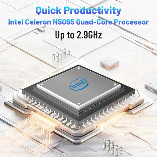 Laptop, 15.6" Laptop Computer, 16GB DDR4 512GB SSD, Windows 11 Laptop, 1080P Full HD Display, Quad-Core Intel Celeron N5095 Processors, 38000mWh Battery Life, 2.4G/5G WiFi, Mini-HDMI