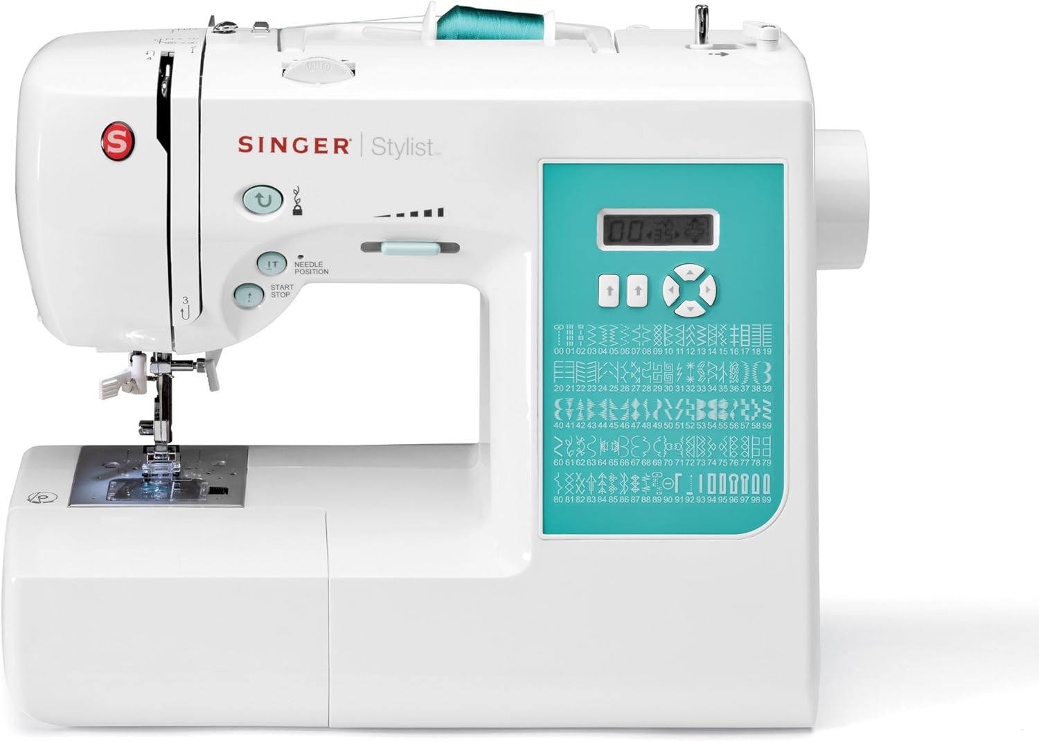 SINGER Factory Serviced 7258 Stylist 100-Stitch Computerized Free-Arm Sewing Machine with Instructional DVD and More