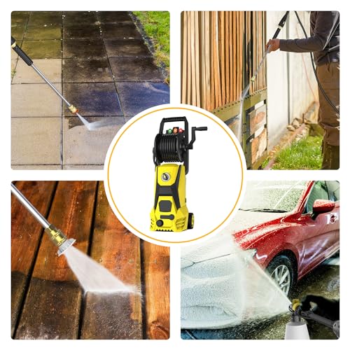 Electric Pressure Washer - 4500PSI 3.2GPM 20FT Hose 35FT Power Cord 4 Different Tips Power Washer Powerd for Patios