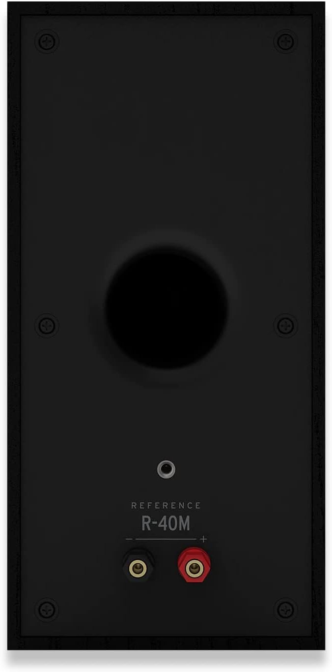 klipsch Reference Next-Generation R-40M Horn-Loaded Bookshelf Speakers with 4” Spun-Copper Woofers for Best-in-Class Home Theater Sound in Black