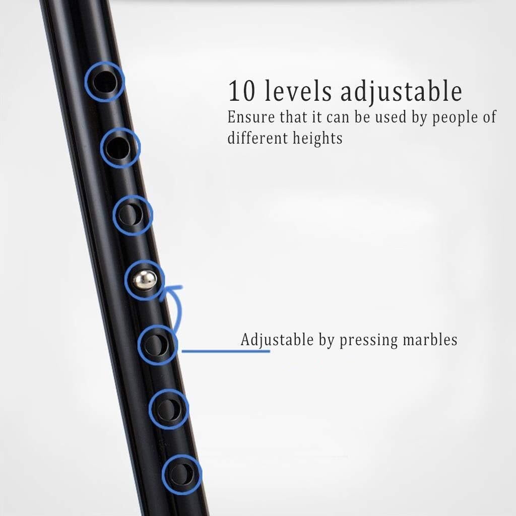 Canes Forearm Crutches, Ergonomic Aluminum Alloy Crutches, Lightweight and Easy to Carry Elbow Crutches, Adjustable in 10 Steps, sui