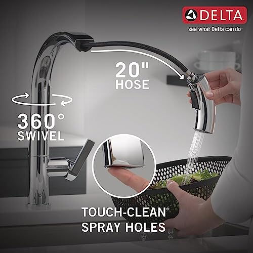 Delta Faucet Keele Chrome Kitchen Faucet with Pull Down Sprayer