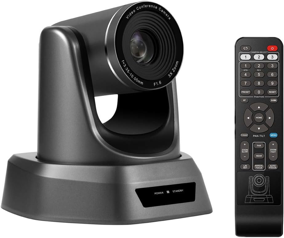 Conference Room Camera Full HD 1080p USB PTZ Video Conference Camera for Business Meetings Wide Angle More Optical Zoom (10x Optical USB)