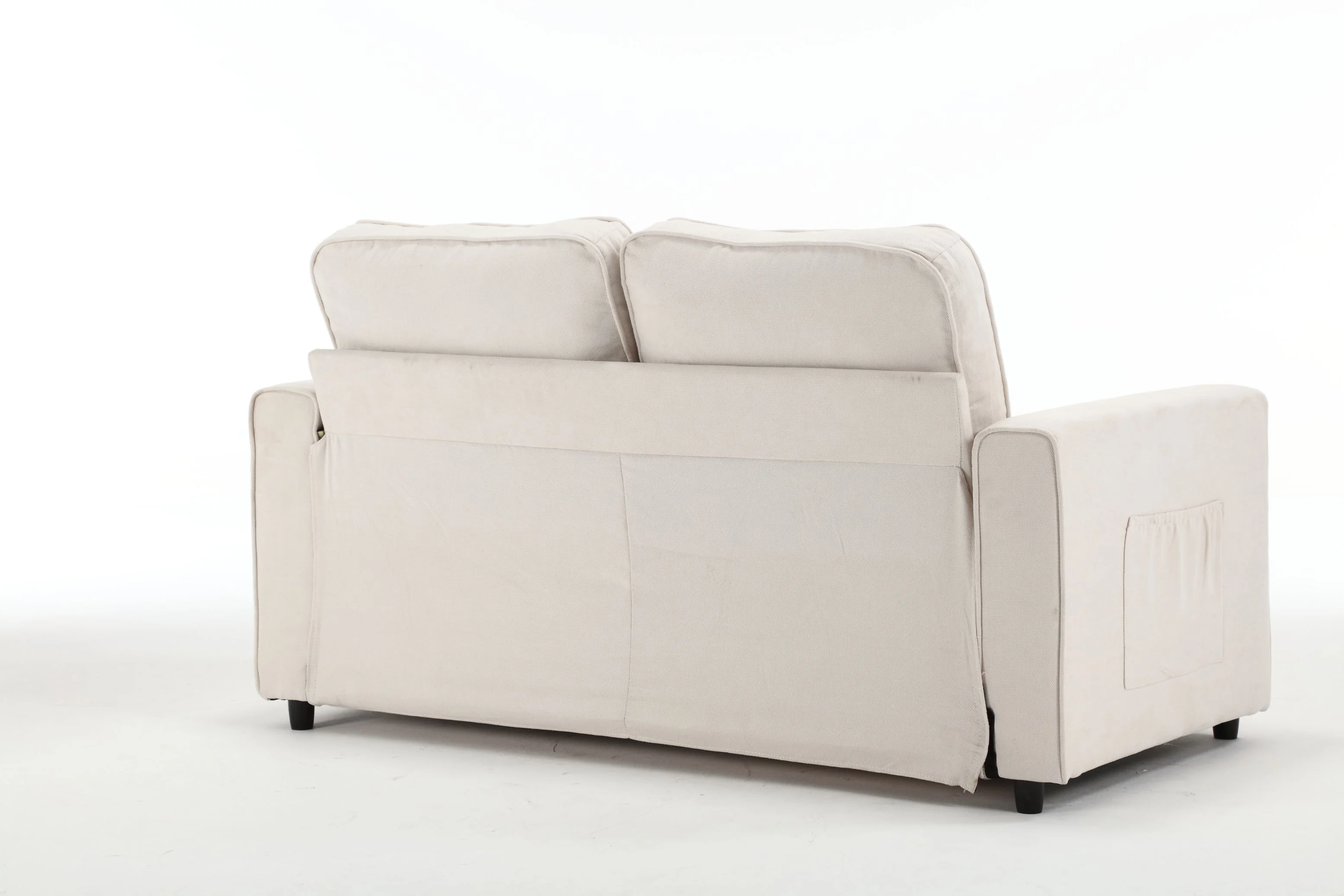 Convertible 3 Fold Sofa Loveseat Bed Sleeper for Living Room Space Saving Couch Velvet Linen Fabric - Comfortable & Innovative