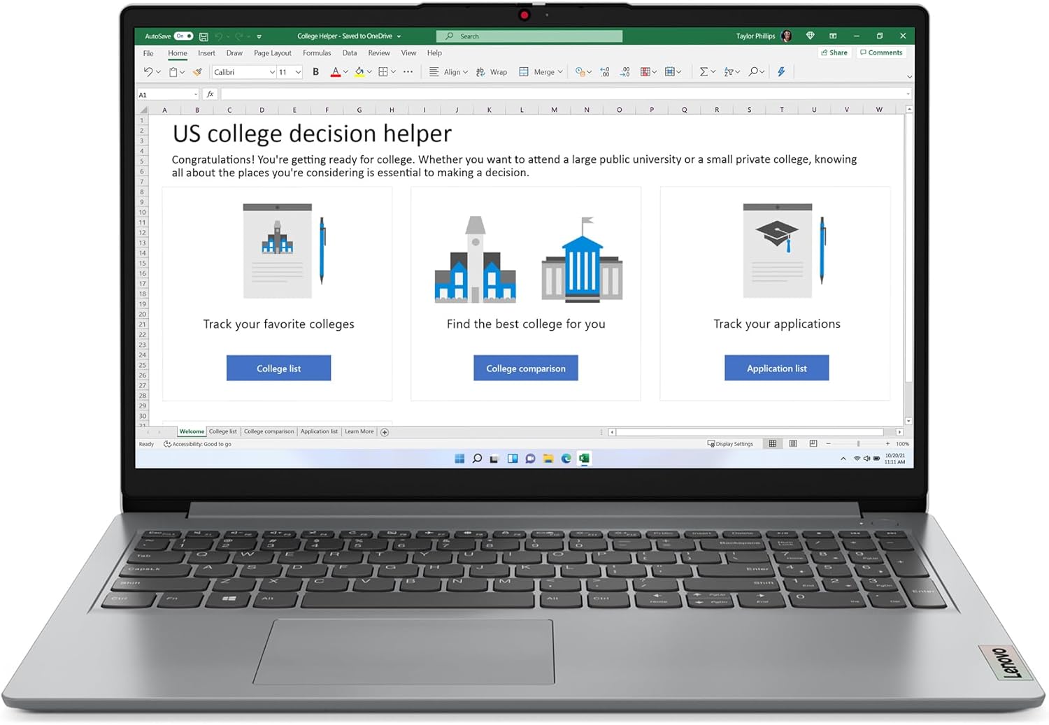 Lenovo IdeaPad 1i - (2023) - Everyday Laptop Computer - Windows 11-15.6" FHD - 4GB Memory - 128GB Storage - Intel Celeron N4500 - Cloud Grey