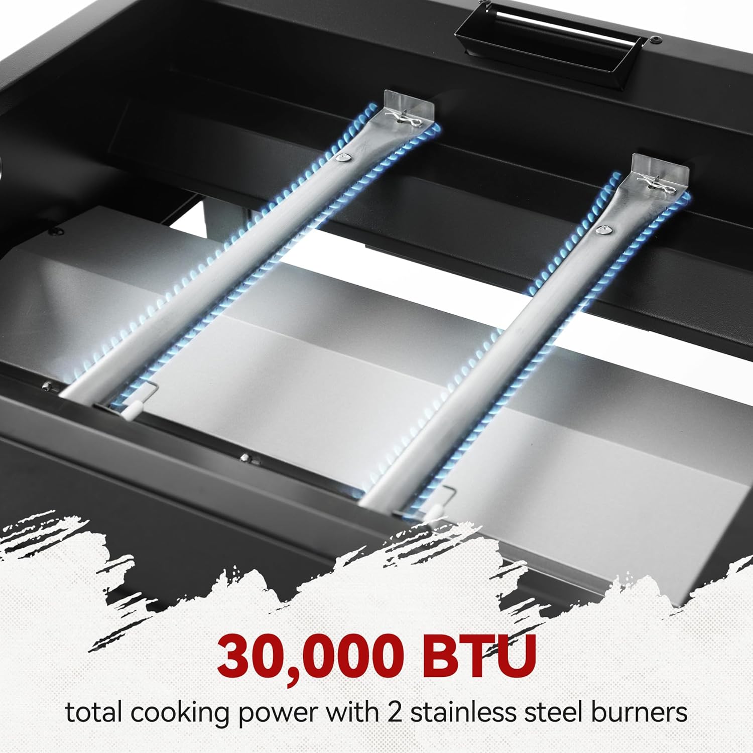 Royal Gourmet GB2000N 2-Burner Propane Gas Griddle, 23-Inch Flat Top BBQ Grill, 30,000 BTUs, Outdoor Griddle Station with 450 Sq. In. Cooking Area for Camping, Patio, or Tailgating, Black