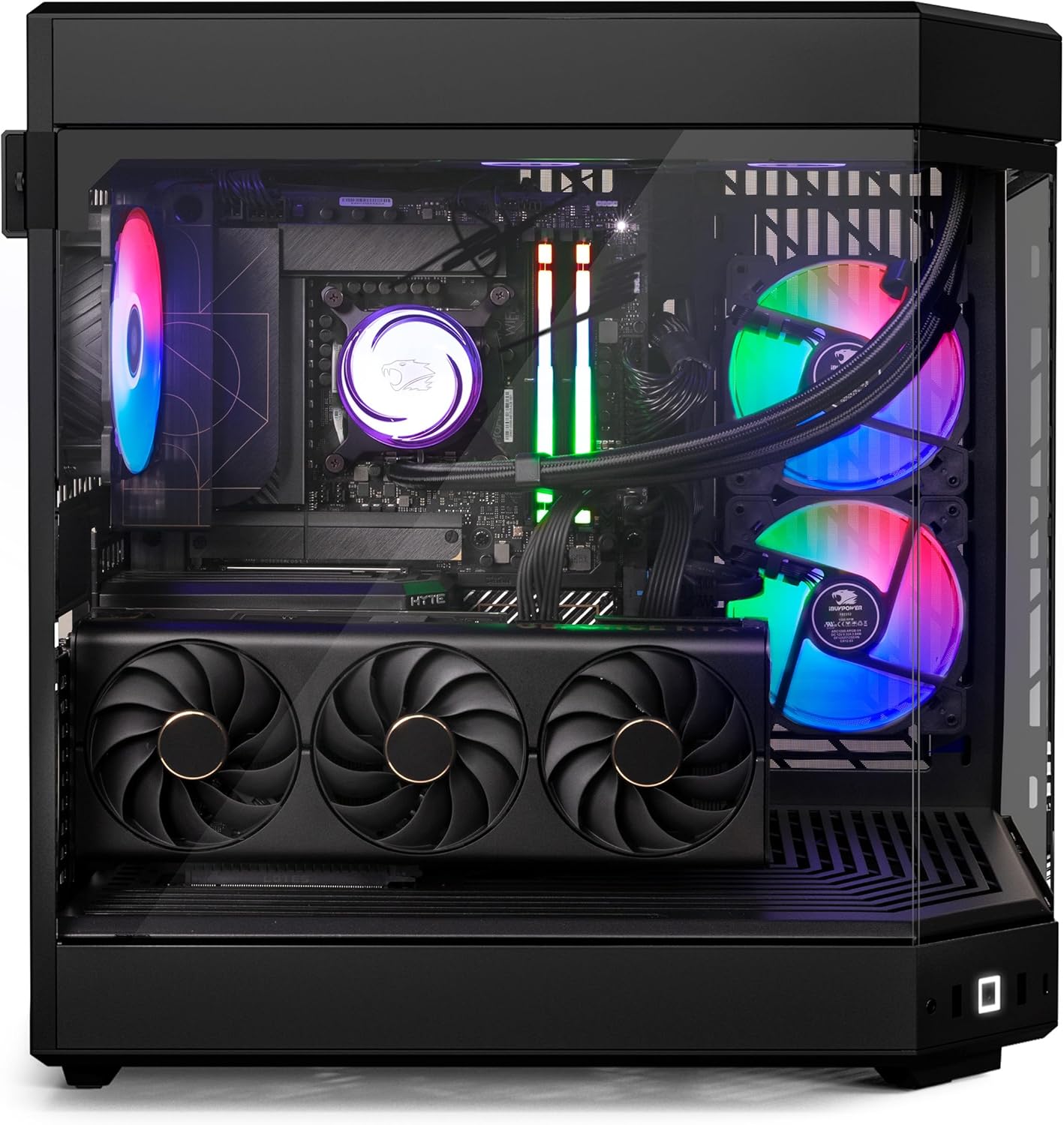 iBUYPOWER Y60 Black Gaming PC Computer Desktop Y60BI9N4703 (Intel Core i9 13900KF, NVIDIA GeForce RTX 4070 12GB, 32GB DDR5 RGB 5200MHz (16x2), 1TB NVMe, WiFi Ready, Windows 11 Home Advanced)