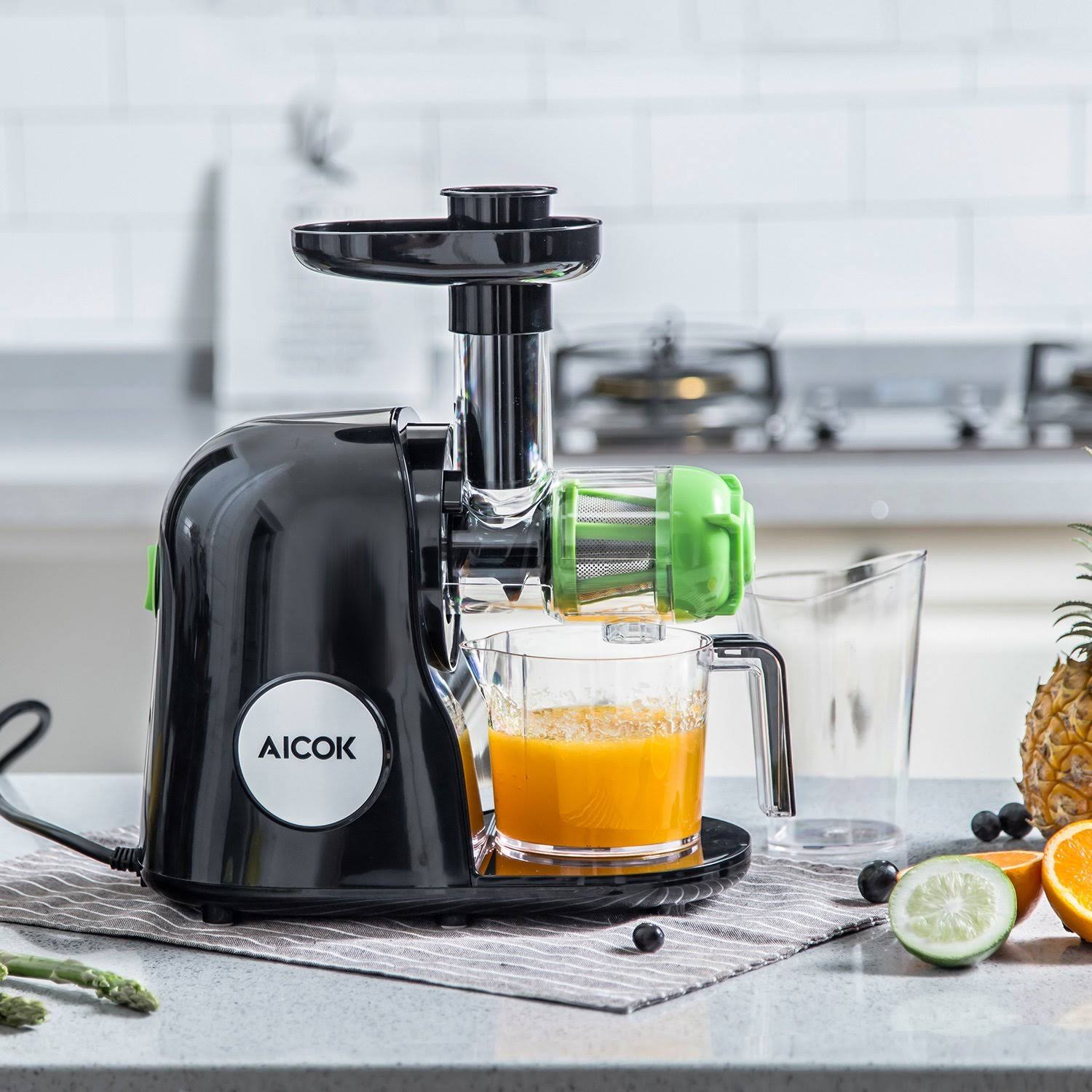 Aicok Slow Masticating Juicer Extractor, Cold Press Juicer, Quiet
