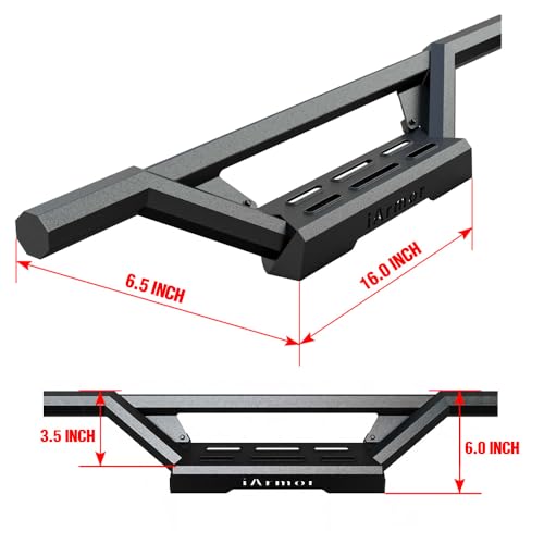 APS Stainless Steel Pocket Steps Running Boards Compatible with Chevy Colorado GMC Canyon 2015-2024 Crew Cab