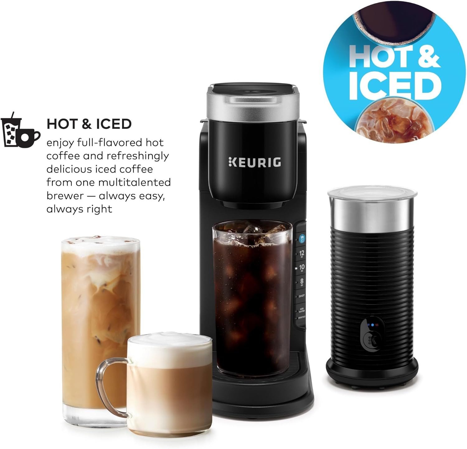 Keurig K-Café Barista Bar Single Serve Coffee Maker and Frother, Black