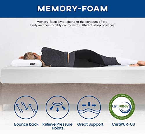 Queen Mattresses, 8 Inch Gel Memory Foam Mattress for Pressure Relief, Medium Firm Queen Mattress in a Box, CertiPUR-US Certified, Fiberglass Free, with Washable Cover