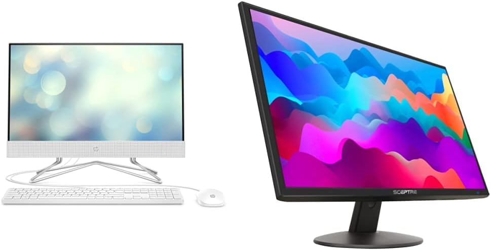 HP 22 All-in-One PC, AMD Athlon Gold 3150U Processor, 4 GB RAM, 256 GB SSD, Full HD IPS 21.5-inch Anti-glare Display, Windows 10 Home, USB Mouse and Keyboard (22-df0022, 2020)