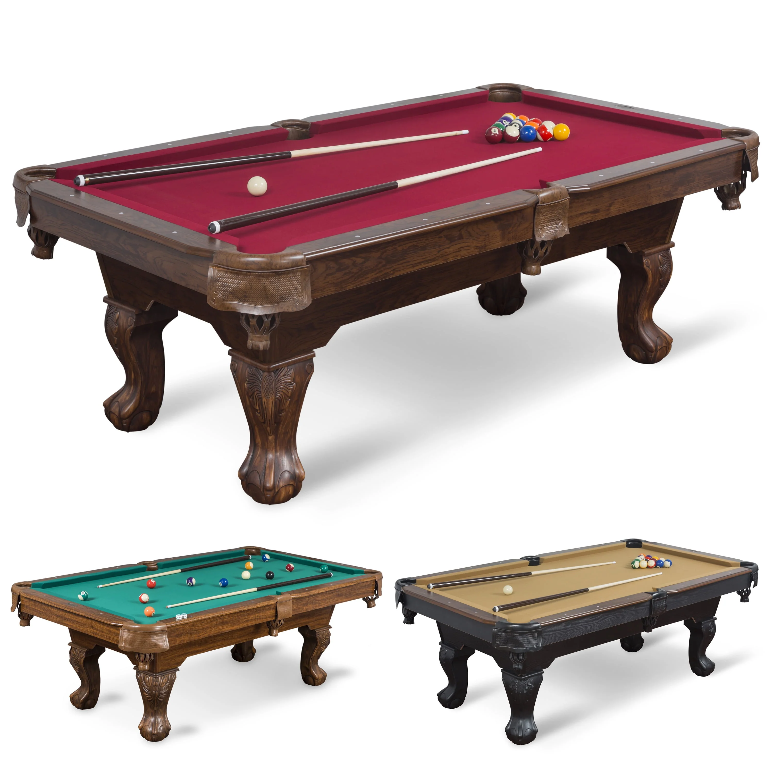 Classic Sports Brighton 87 Billiard Pool Table in Tan