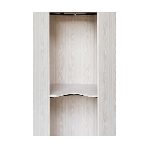 Polygon Corner Wardrobe, Corner Closet System Corner Wood Closet Tower,torage Cabinet Closet armoires and wardrobes (Gray)