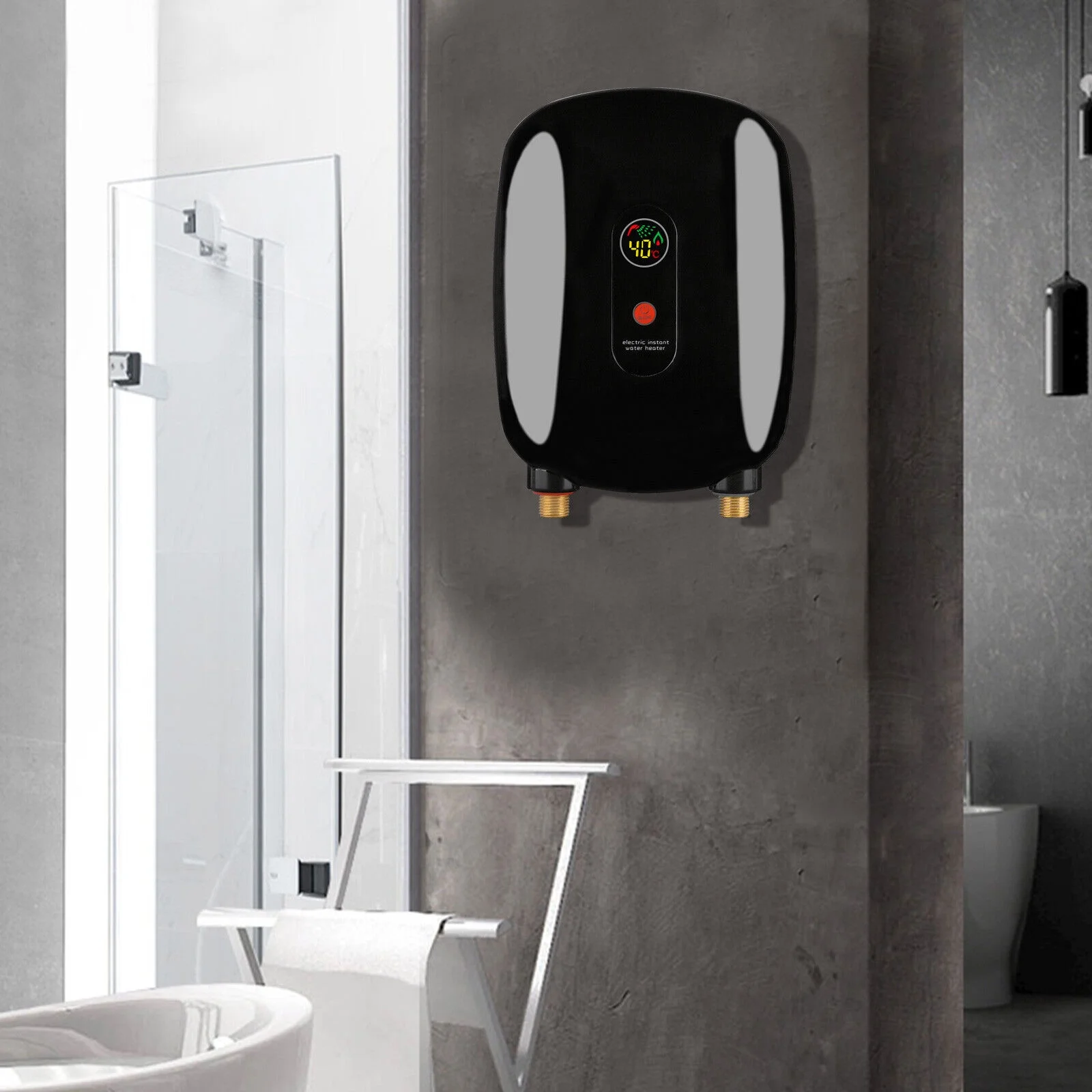 DENEST Mini Instant Electric Hot Water Heater for Kitchen Bathroom Shower Sink 3000W