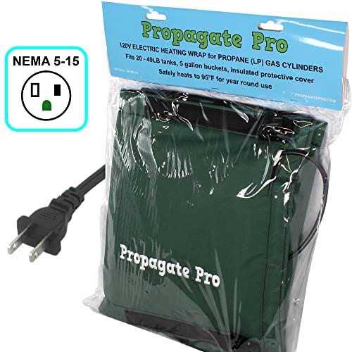 20 Pound Propane Gas LP Cylinder Tank Heater by Propagate Pro 110v Heating Wrap for 5 Gallon Buckets 30