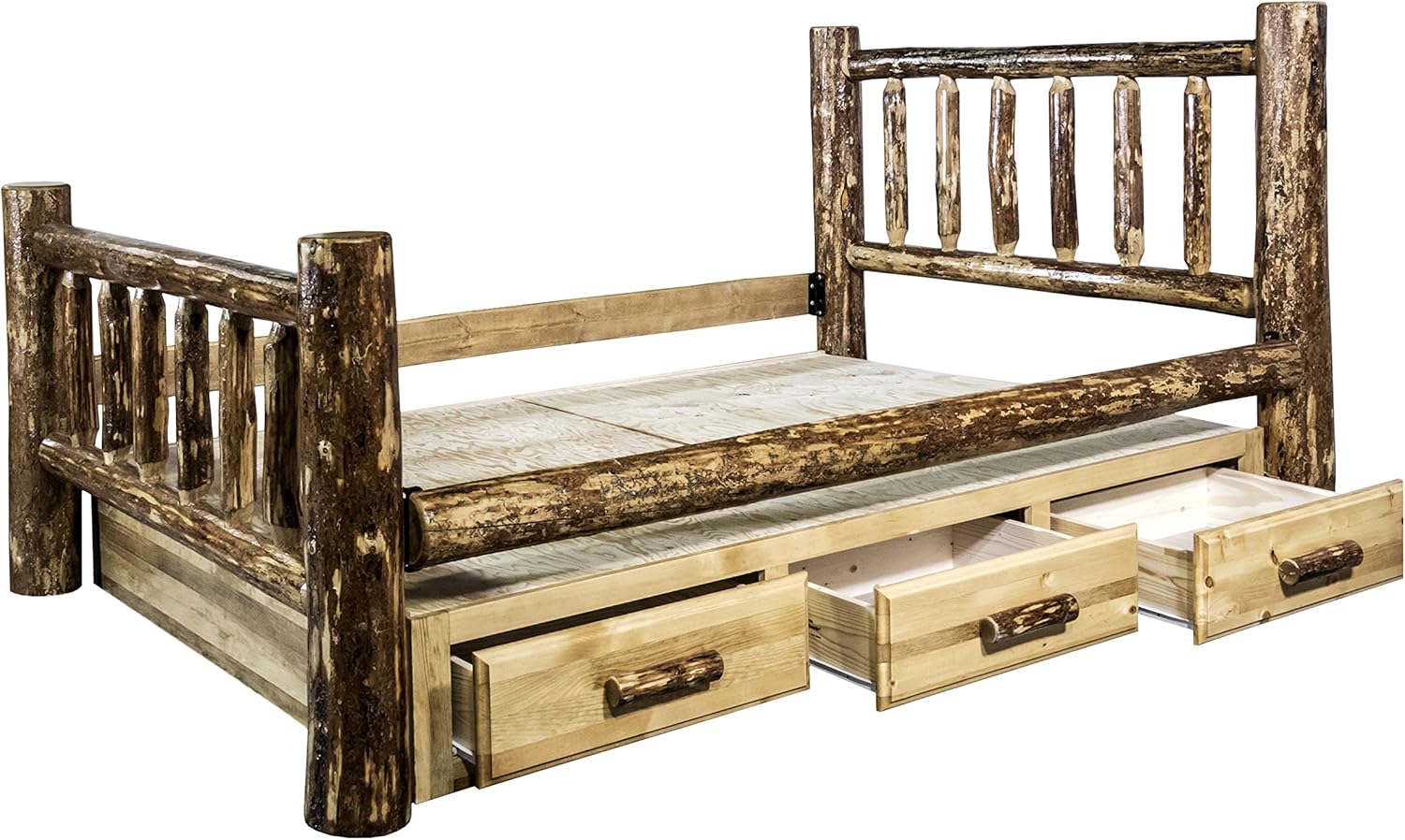 Montana Woodworks Glacier Country Collection Bed with Storage, Full