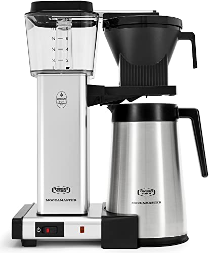 Technivorm Moccamaster 79317 KBGT thermal Carafe 10-Cup Coffee Maker 40 Ounce, Stone Grey 1.25l