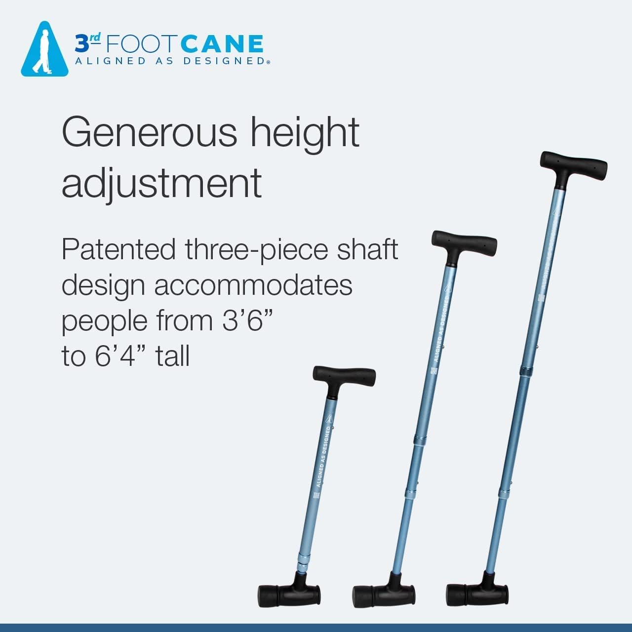 The 3rd Foot Cane by Aligned As Designed, Best Cane for Balance, Posture & Stability, The Third Foot Cane, Rehab Cane, The Drop Foot Cane