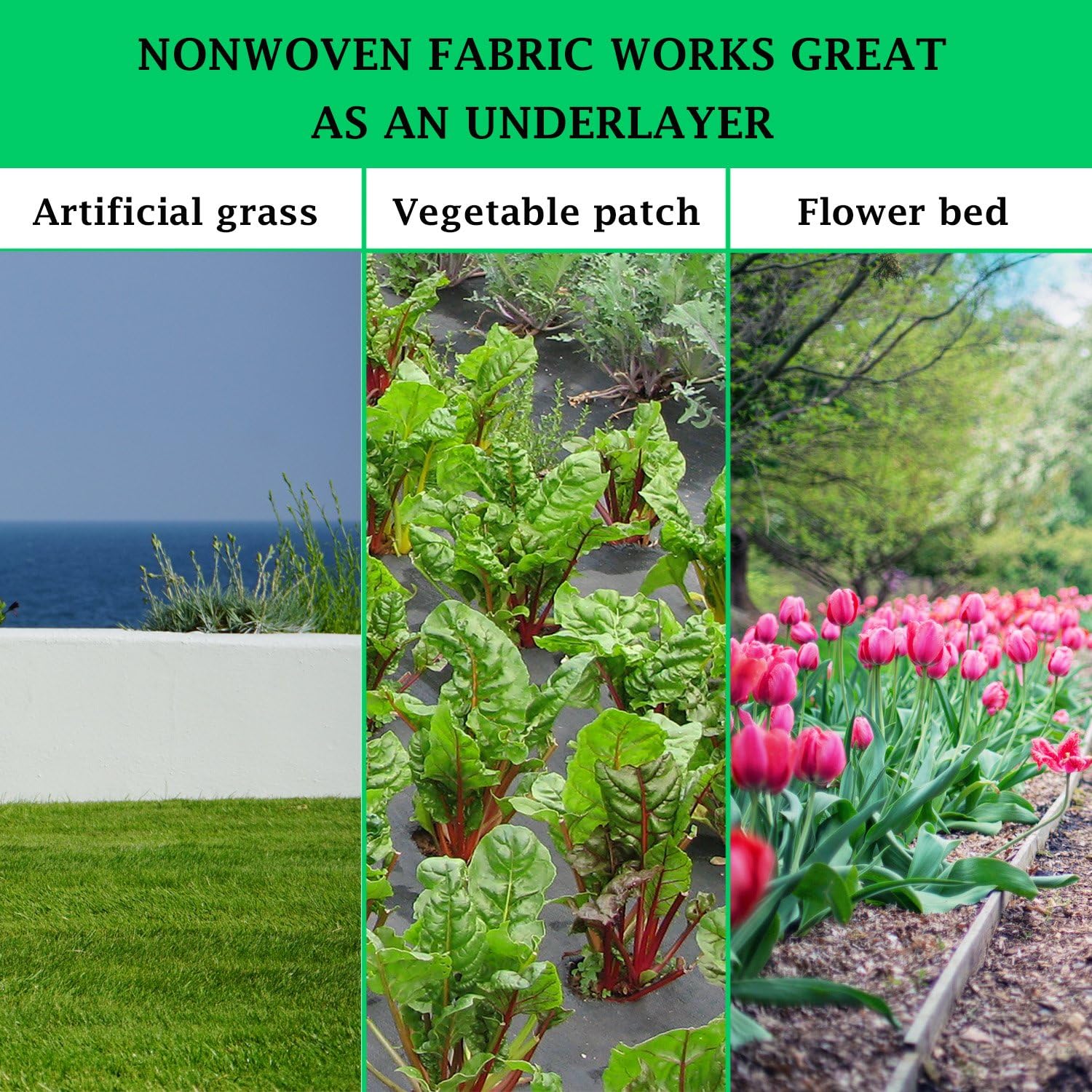 FLARMOR Landscape Fabric Heavy Duty - Weed Barrier Landscape Fabric - Weed Blocker - Garden Fabric Roll 1.8 oz - Commercial Weed Control Fabric 3 Ft X 300 Ft Pack of 2