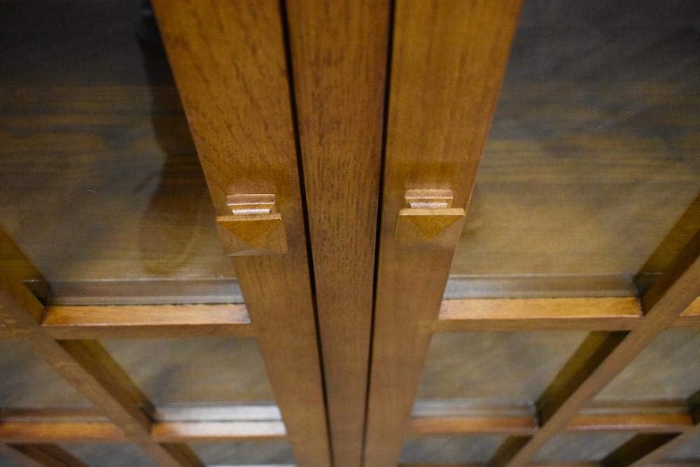 Crafters and Weavers Mission Oak 2 Door Bookcase with Glass Doors - Michael's Cherry