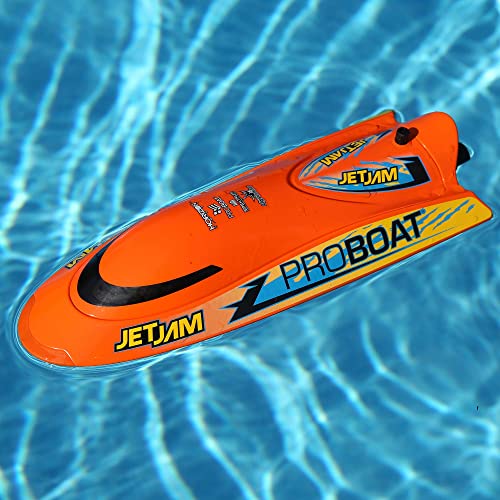Pro Boat RC Jet Jam V2 12" Self-Righting Pool Racer Brushed RTR Batteries for Transmitter Not Included Orange PRB08031V2T1