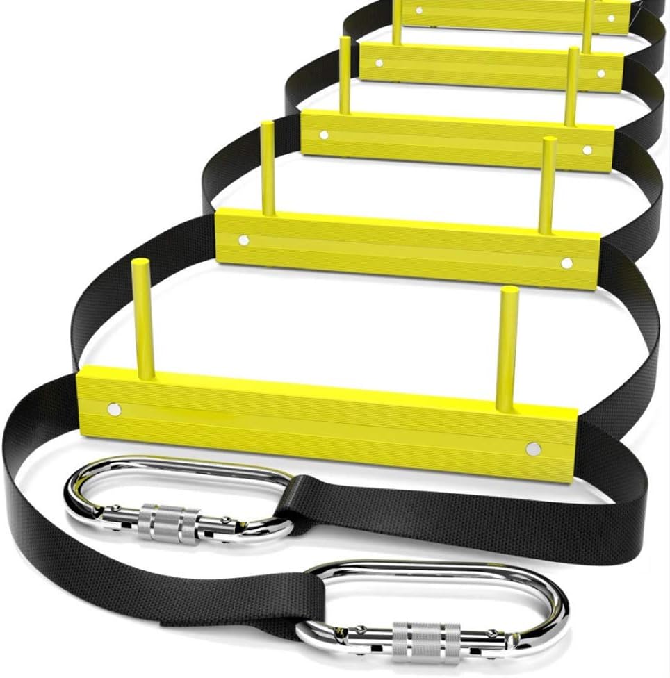 Fire Escape Ladder 3 Story | Rope Ladder Fire Escape for Homes 3rd Floor | Portable, Foldable & Compact | Emergency Ladder Suitable for Balcony & Windows