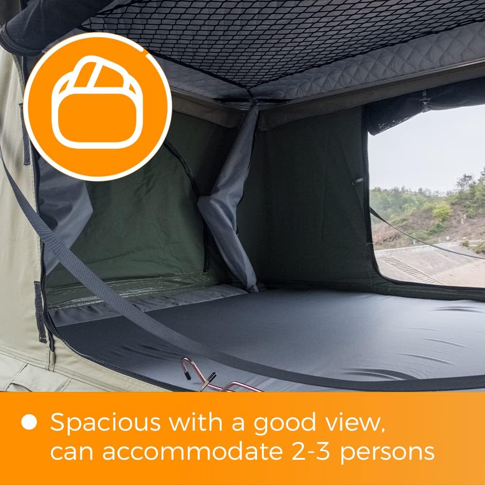 Trustmade Nomad Hardshell Rooftop Tent - Black/Green