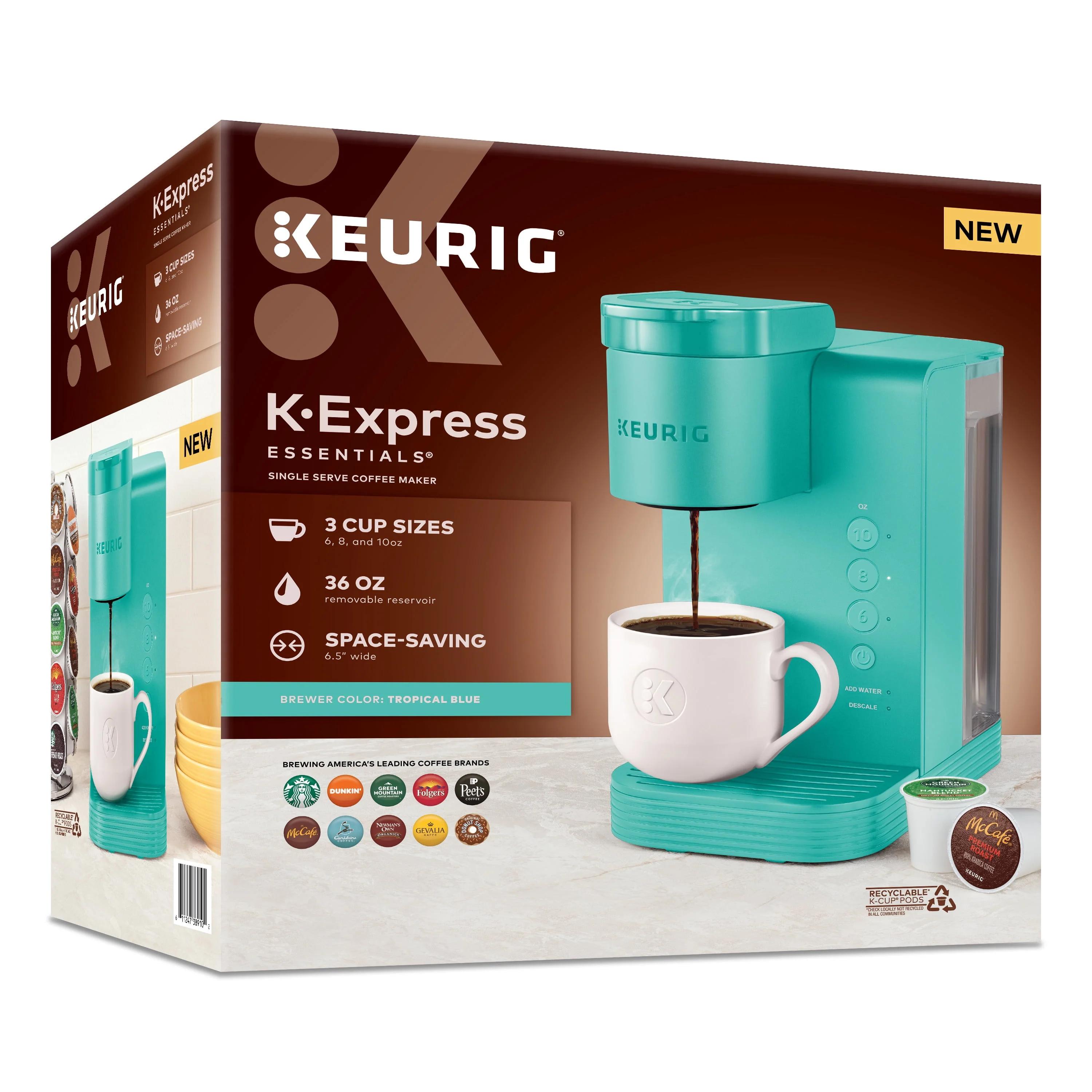 Keurig K-Express Essentials Single Serve K-Cup Pod Coffee Maker, Black