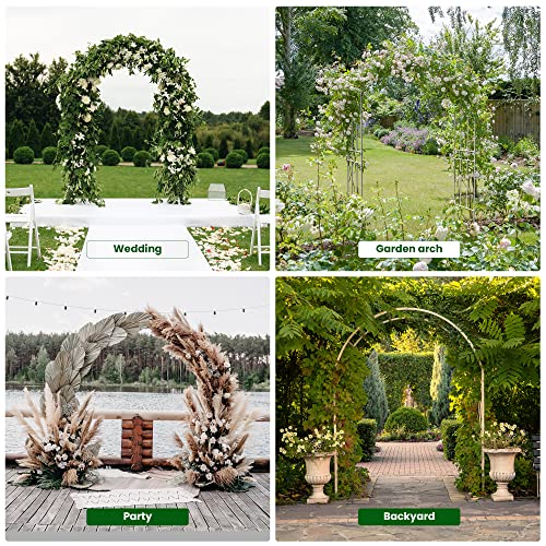 Olle Garden Arbor 95" High 59" Wide Easy to Assemble Wedding Arches for Ceremony Lightweight Garden Trellis Arch Garden Arch Trellis for Climbing Plants, Black