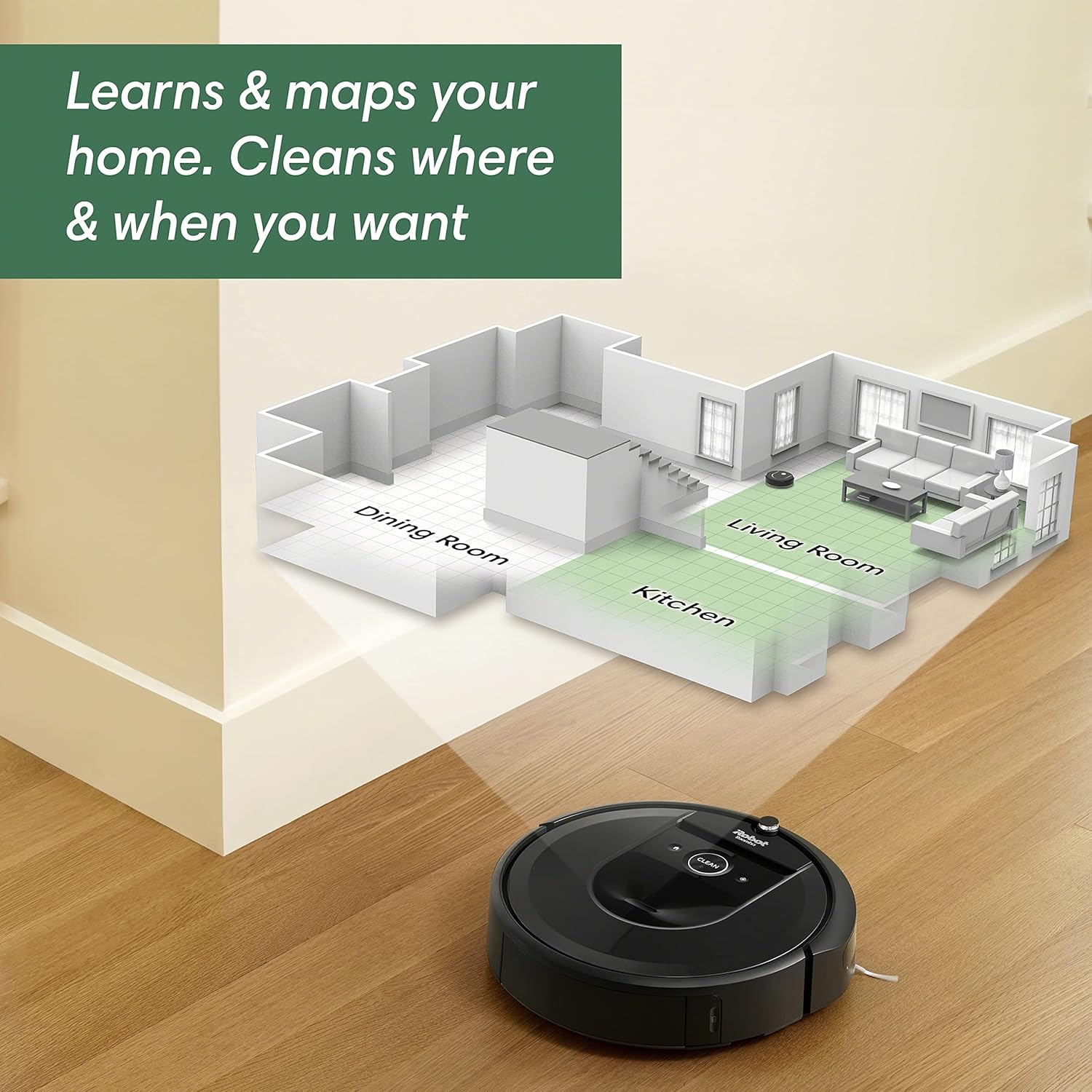 Wifi Connected Roomba® i7+ Self-Emptying Robot Vacuum