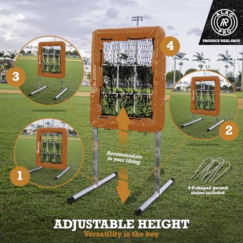 ALAGPRO® The Original 9 Hole Pitching Net with Strike Zone Pocket | Pitching Target for Baseball & Softball Pitchers