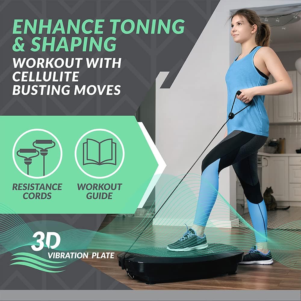 Bluefin Fitness Dual Motor 3D Vibration Platform | Oscillation, Vibration + 3D Motion | Huge Anti-Slip Surface | Bluetooth Speakers | Ultimate Fat Loss | Unique Design | Get Fit at Home