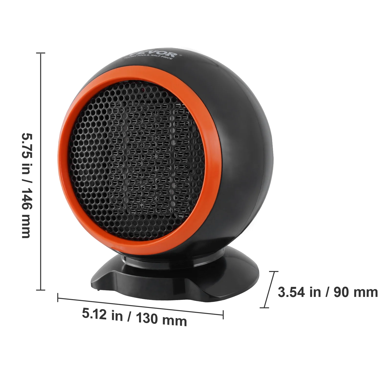 BENTISM 500W Electric Fan Forced Portable Space Heater 6 in Overheat Protection