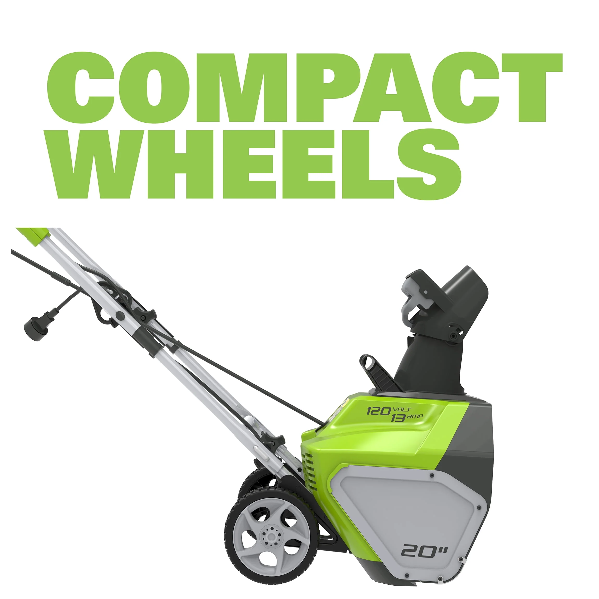 Greenworks 13 Amp 20 in. Corded Electric Snow Thrower, 2600502