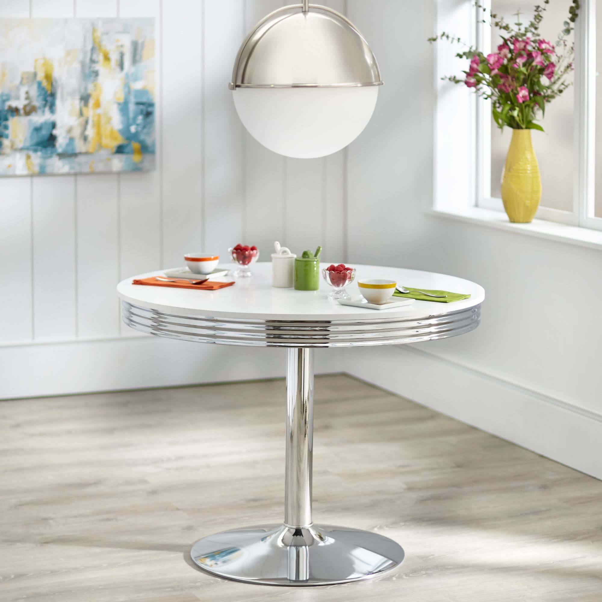 Simple Living Raleigh Retro Dining Set (Red/White - 3-Piece Sets)