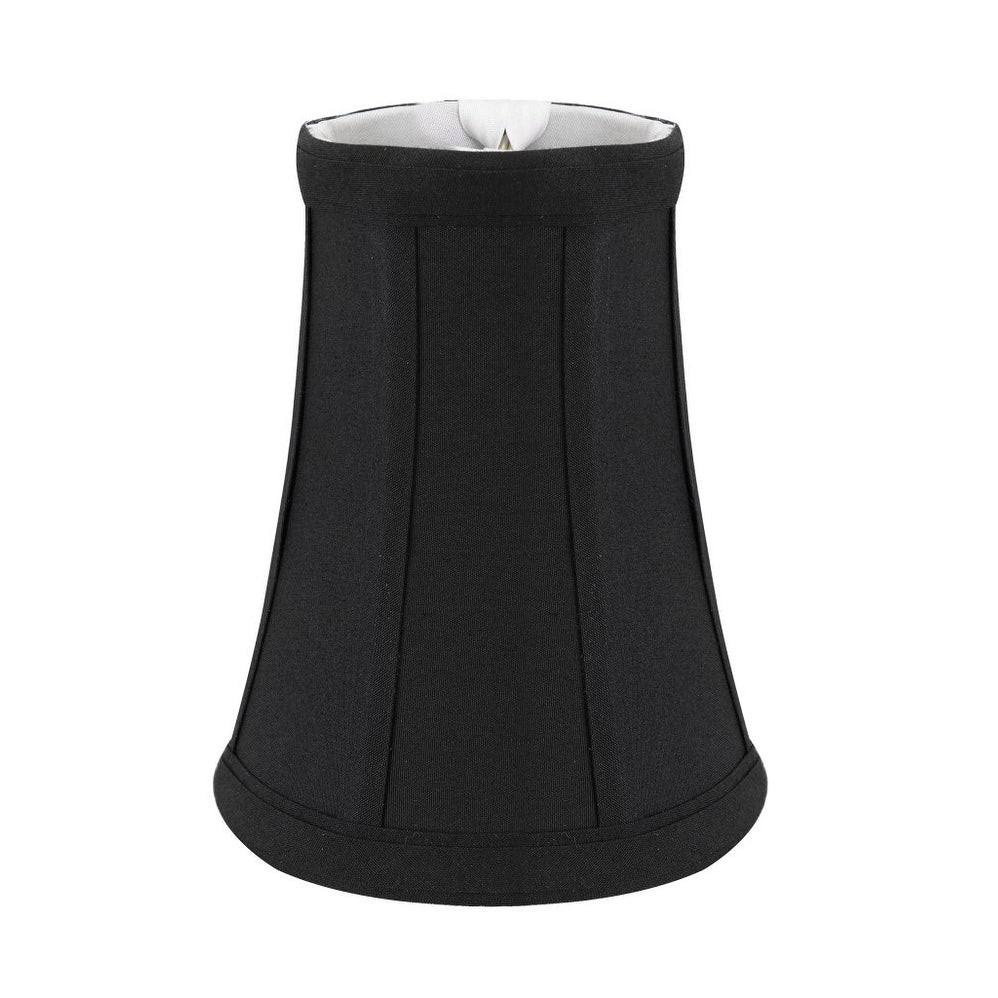 Aspen Creative 30244-9 4x22 Bottom Width Transitional Design Small Bell Shape Chandelier Clip-On Lamp Shade Set (9), 9 Pack, Bla
