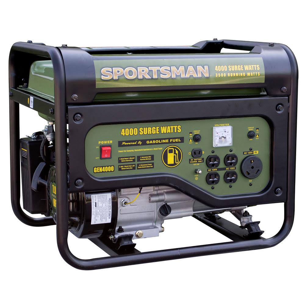 4,000/3,500-Watt Gasoline Powered Portable Generator with RV Outlet