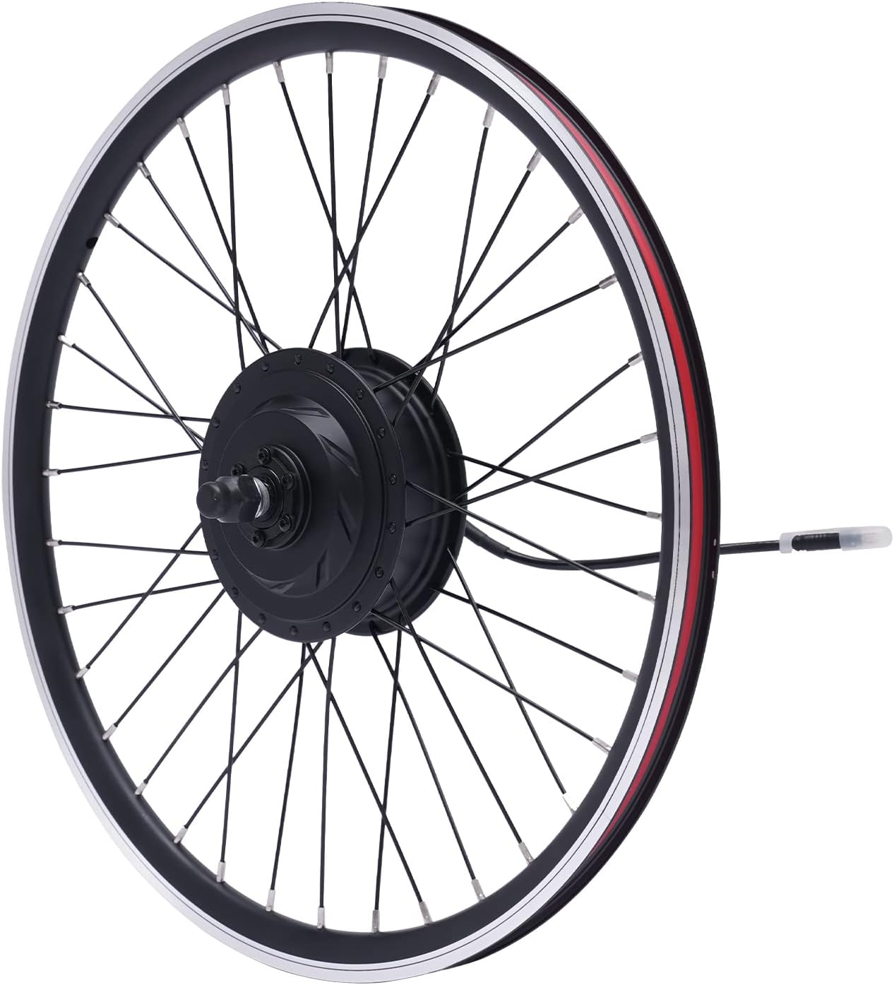 OUKANING 24" E Bike Electric Bicycle Motor Conversion Kit Front Wheel Hub Motor E Bike Cycling LCD 36V 500W
