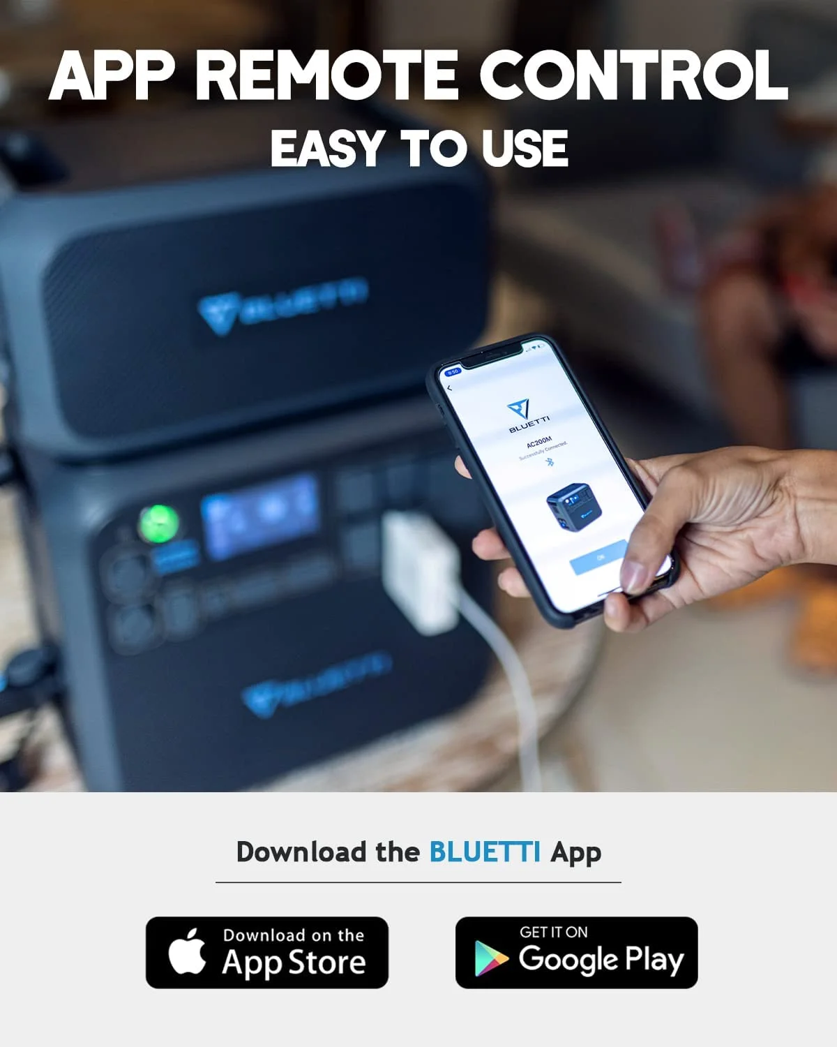 Bluetti Portable Solar Generator With 3 PV200 200W Solar Panels Included, AC200MAX 2048Wh Power Station, LiFePO4 Battery Pack Expandable to 8192Wh for Home Use,Trip,Emergency