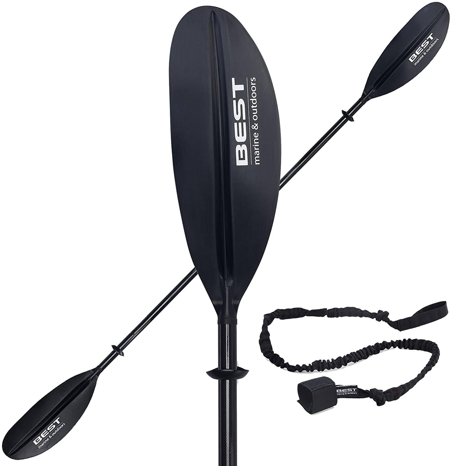 Best Kayak Paddle | Carbon Fiber Shaft + Reinforced Fiberglass Blades | Lightwei