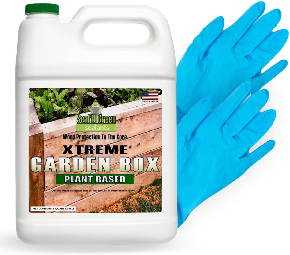 Seal It Green Garden Box Sealer-Plant Based, Non-Toxic and Non-Leaching Garden Bed Wood Sealer. Helps Protect Cedar & All Wood Types Used for Raised Bed Gardens Without Toxic Chemicals