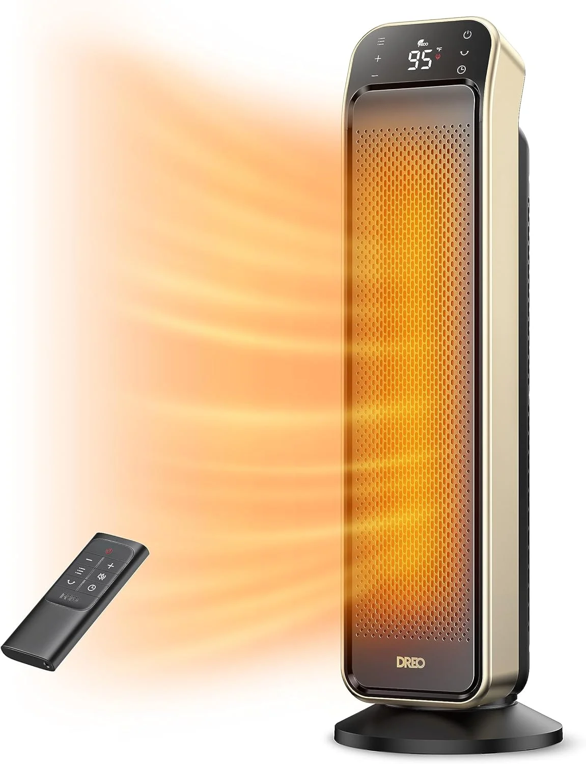 Space Heater Indoor, 25" 11.5ft/s Fast Portable Room Heater with Remote and Thermostat, 3 Modes, Overheating & Tip-Over Protection, Electric Heaters for Indoor Use, Bedroom, Office