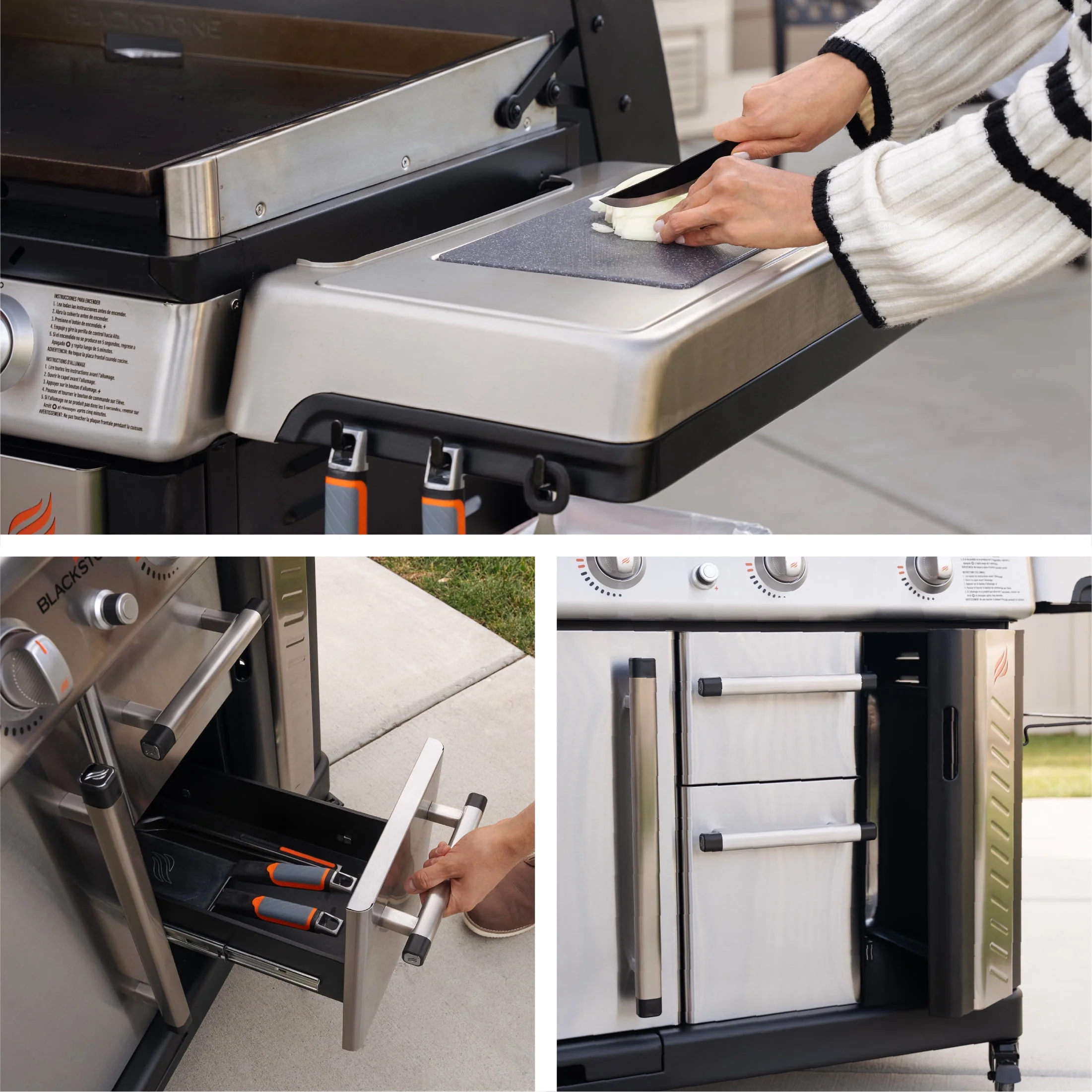 Blackstone ProSeries 4-Burner 36 Propane Griddle with Stainless Steel Cabinet and Hood