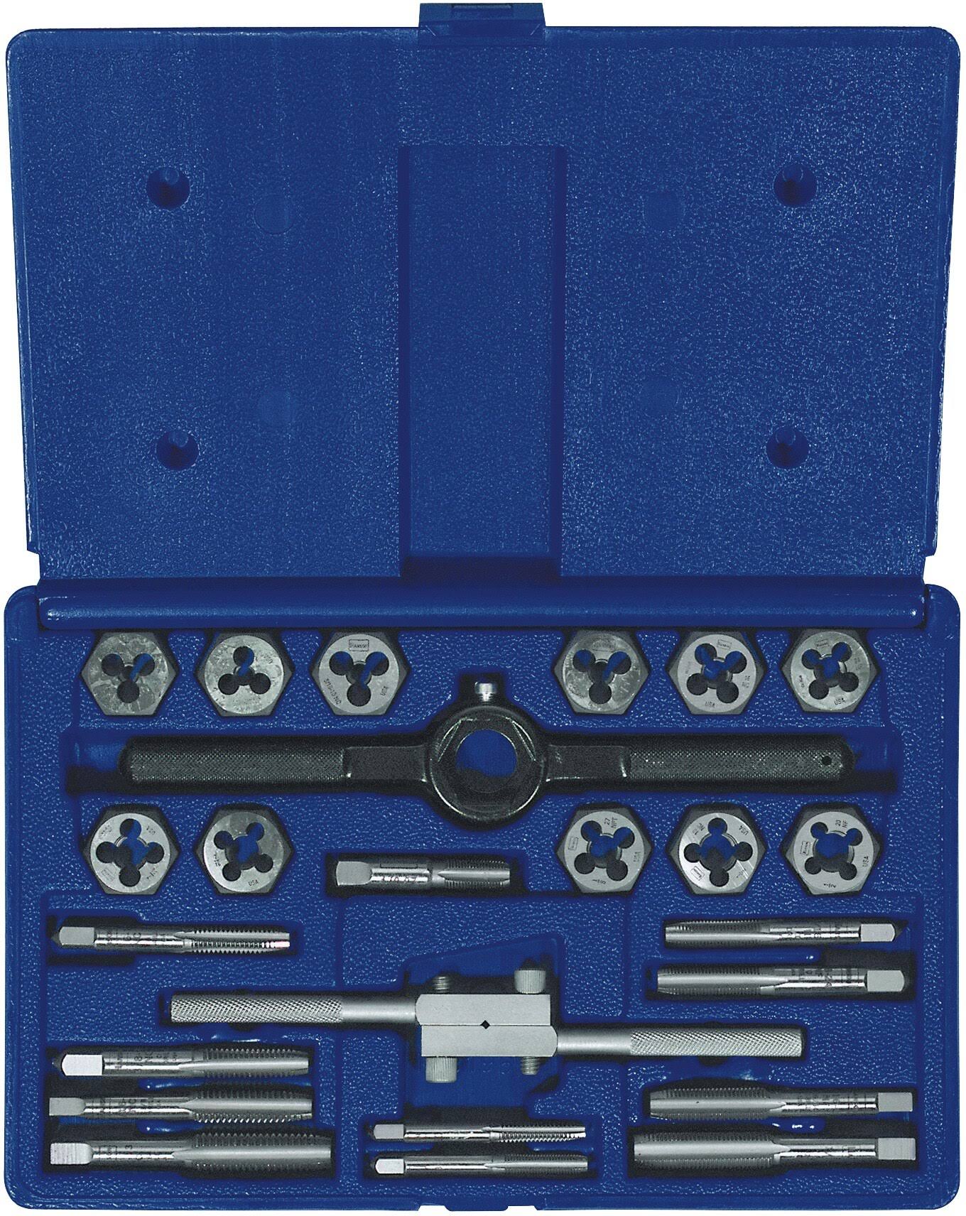 Irwin 24614 24 Piece Fractional Tap u0026 Hex Die Set