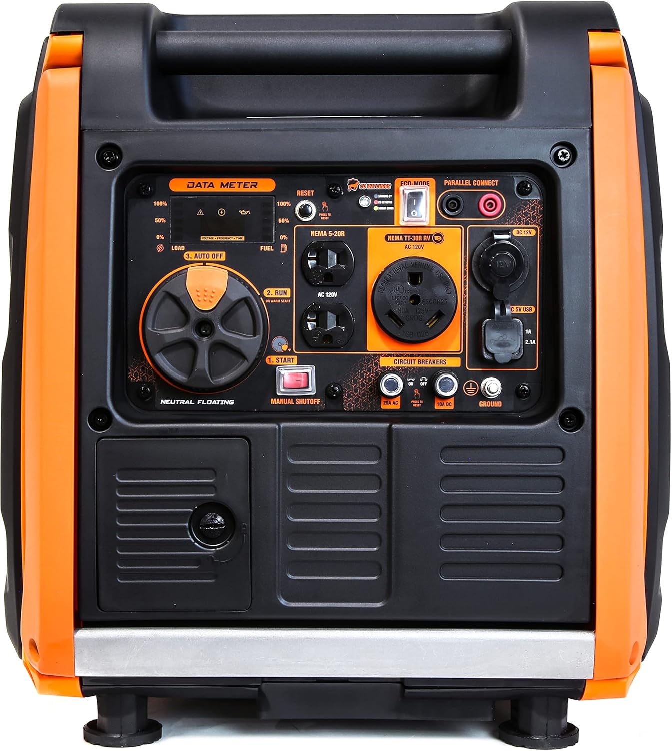 WEN 56400iX 4000-Watt Inverter Generator with Fuel Shut-Off and CO Shutdown Sensor, Black