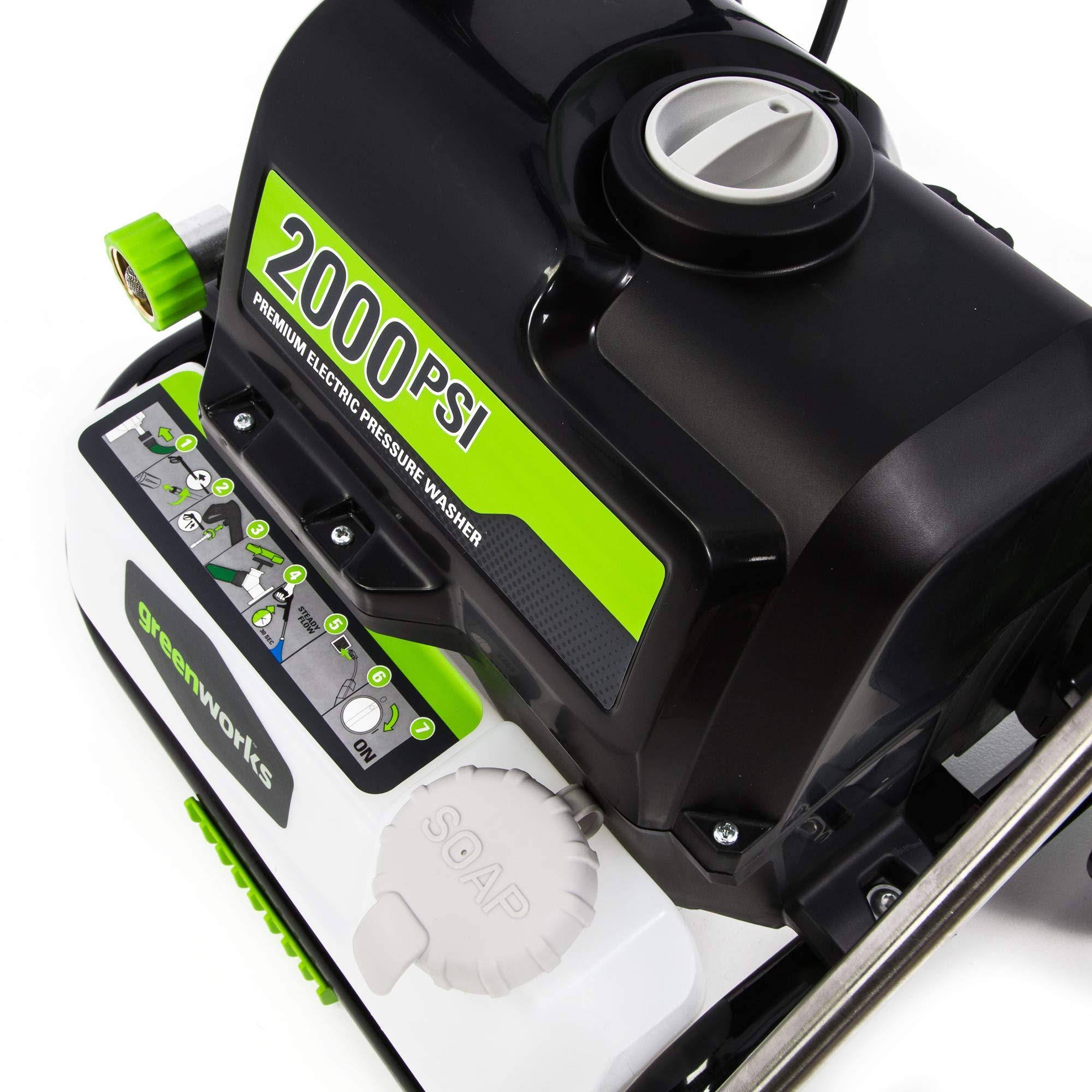 Greenworks GPW2000-1 2000 PSI 1.2 GPM Electric Pressure Washer 5104402