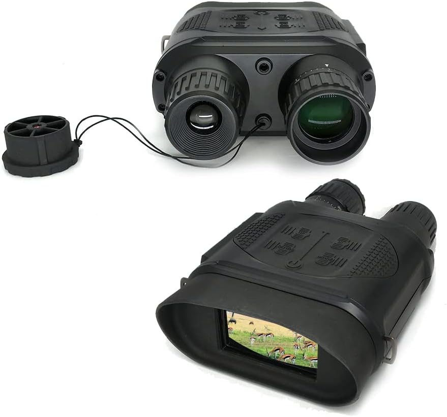 Tontube Night Vision Goggles, 1-6X Digital Zoom Infrared Night Vision Binoculars, Tactical Gear Military Grade for Hunting with 256G Memory Card