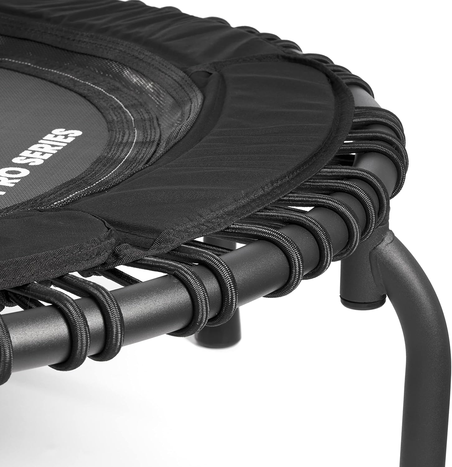 JumpSport PRO Professional Fitness Trampoline with Safe 39 Inch Bounce Surface, Stable Arched Legs, and Adjustable Tension Bungees, Black