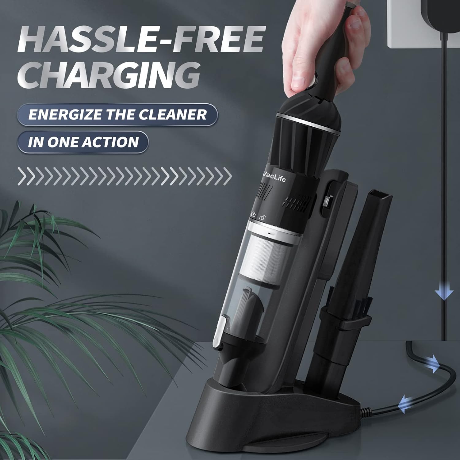 VacLifePRO Handheld Vacuum - Portable Car Vacuum, Fast-Charging Handheld Vacuum Cordless for Home, Office and Car, Hand Vacuum Cordless Rechargeable (VL736) Pack of 2